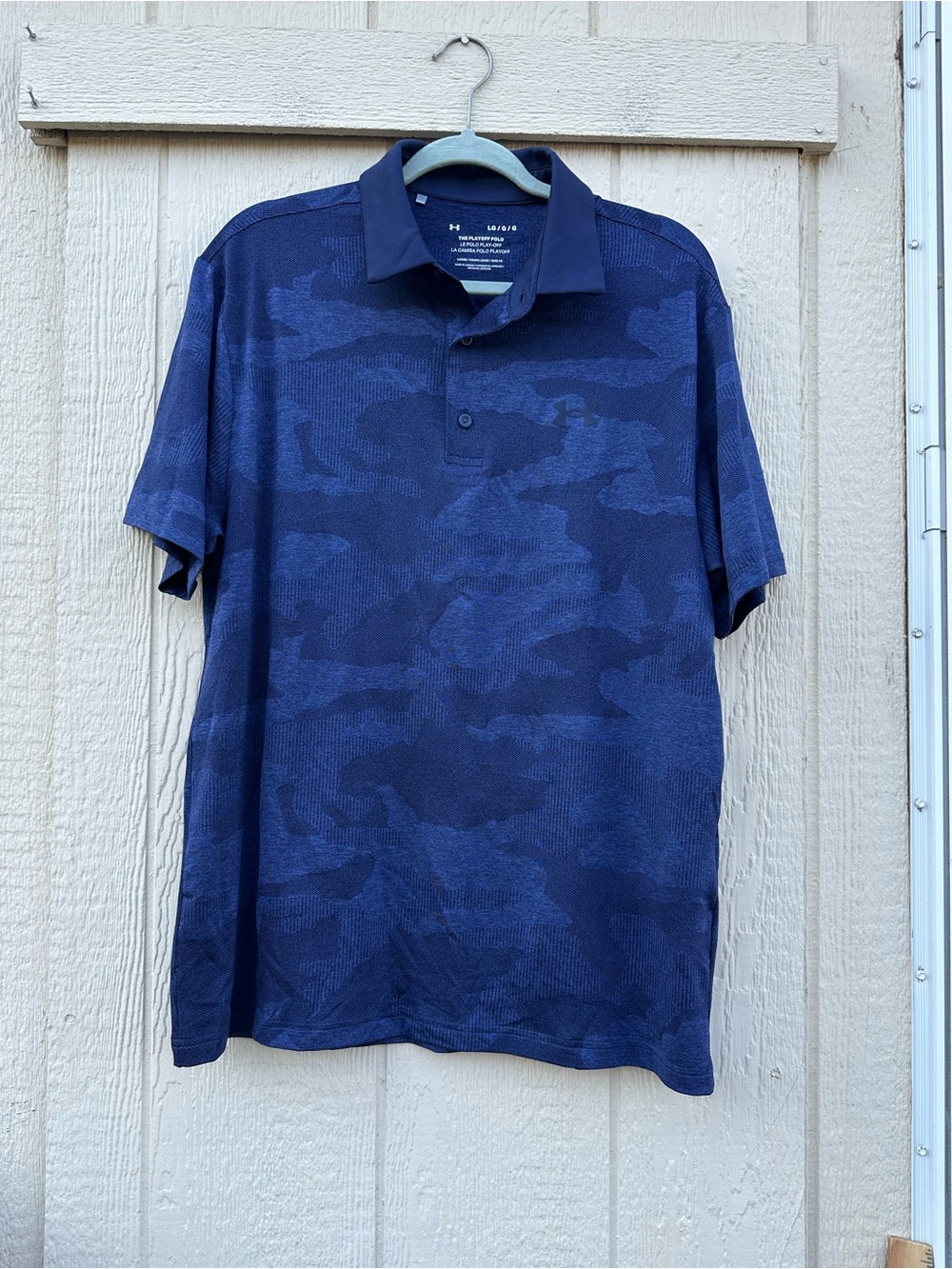 Under Armour Men's Navy Camo Polo Men’s Golf Athletic shirt